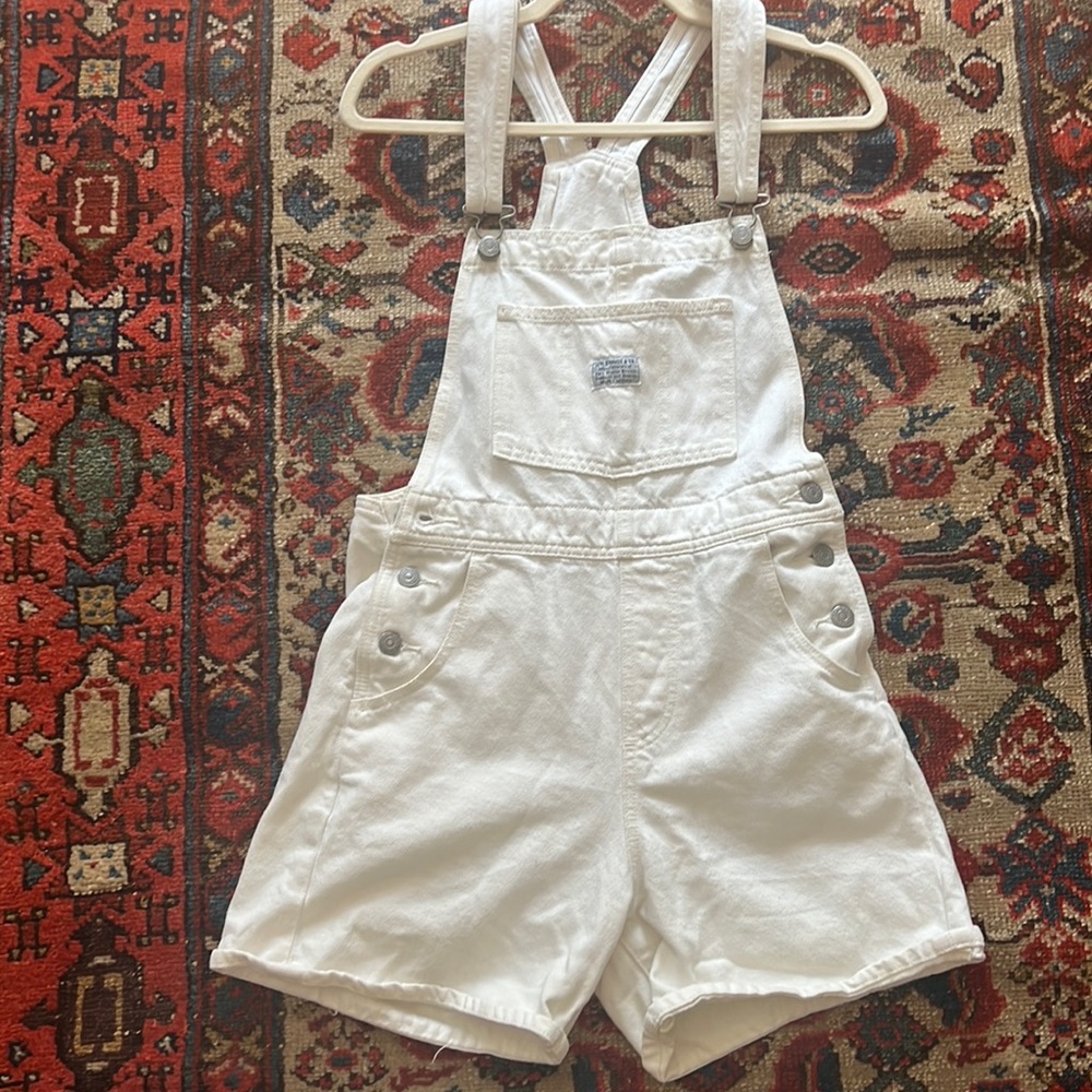 Levi’s XS White Overalls with Shorts
